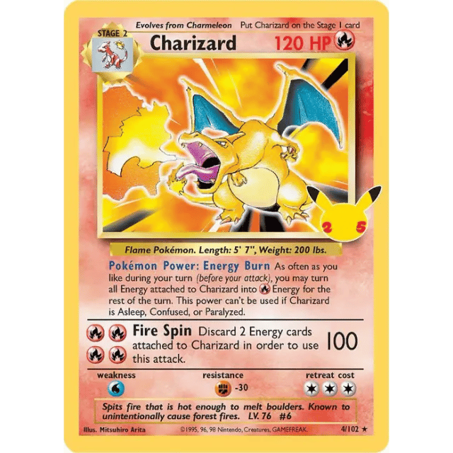 Charizard 4 102 (25th) — Single 3